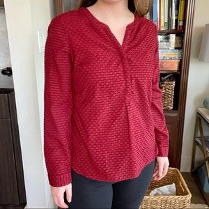Talbots Maroon Blouse